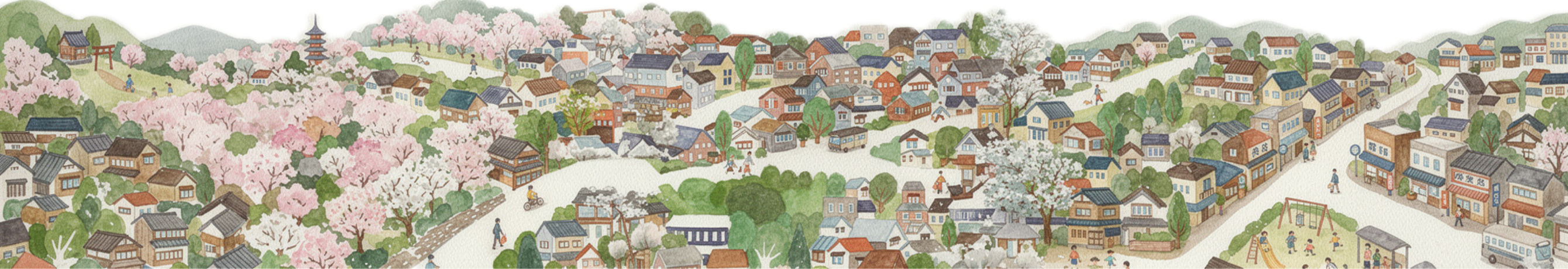 街並みのイラスト